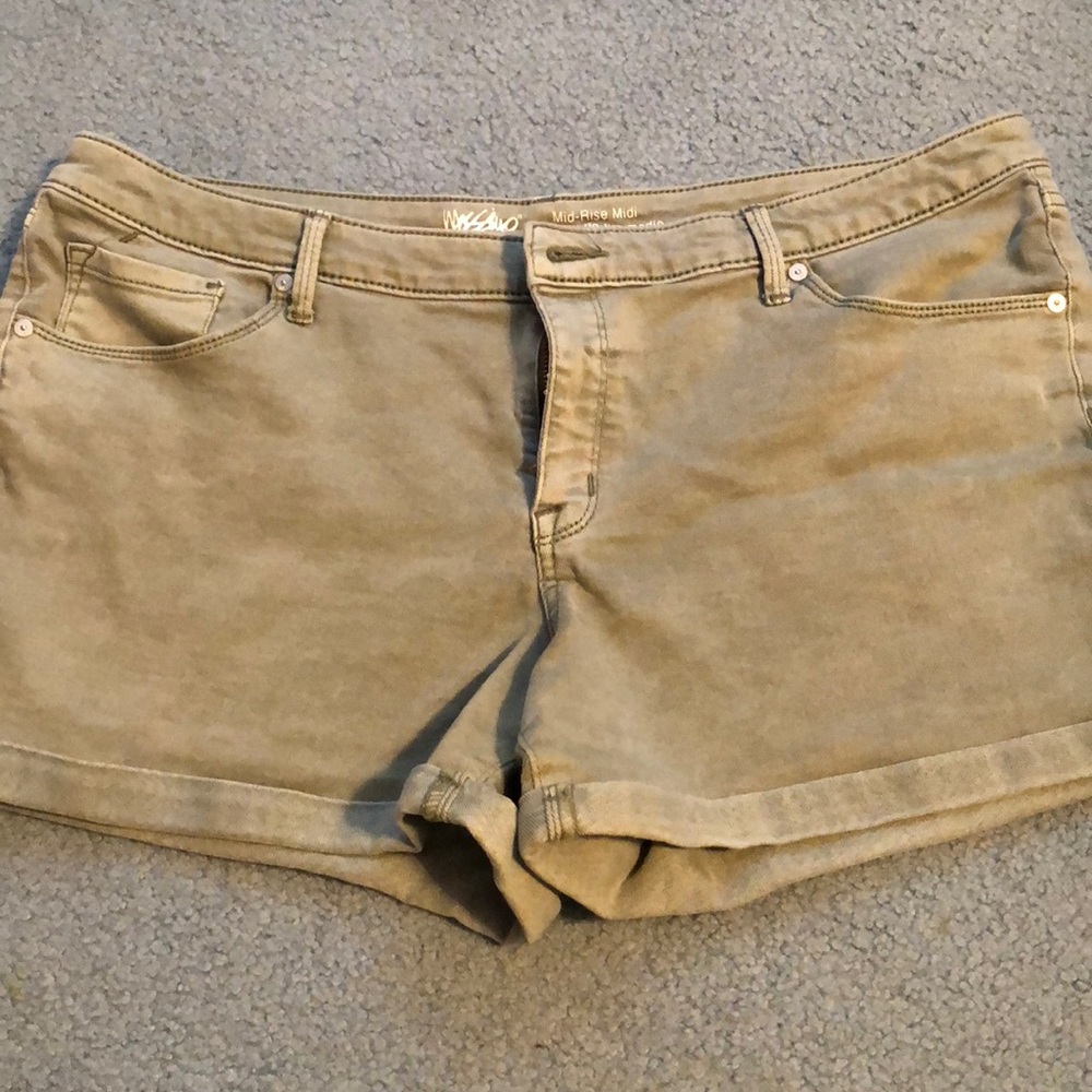 Army green shorts